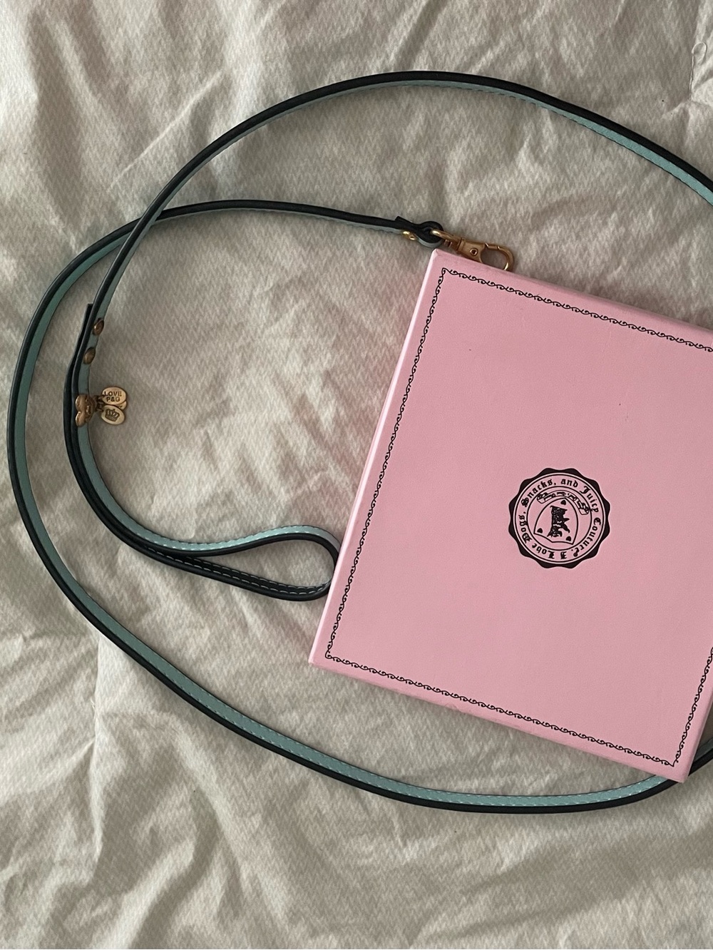 Juicy Couture Vintage Leather Dog Leash with Charms NIB 🐶🐾🦴